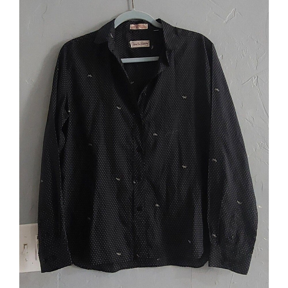 vintage Diane von Furstenberg monogram print button-down shirt featuring her...